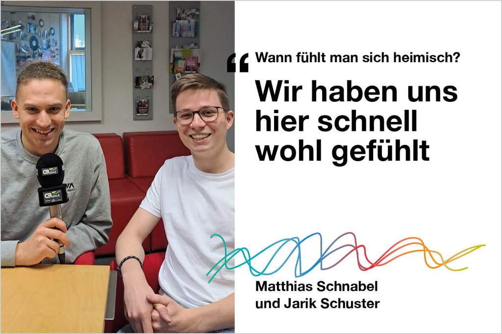 Matthias Schnabel und Jarik Schuster im Podcast Studio