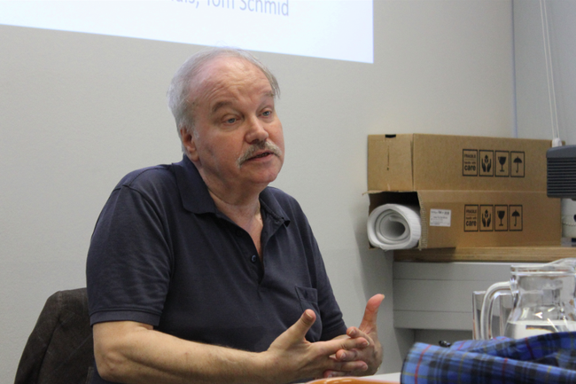 Professor Günter Flemmich bei der Open Lecture des Ilse Arlt Instituts für Soziale inklusionsforschung