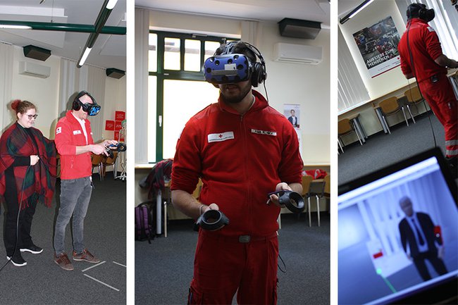 Virtuelles Training für den Ernstfall beim Roten Kreuz in Korneuburg