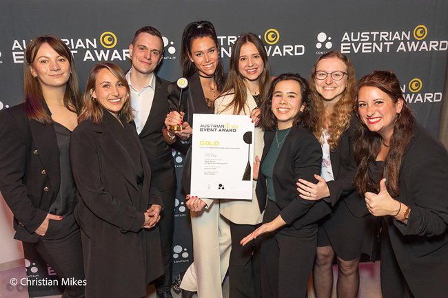 Studierende des Masterlehrgangs Eventmanagement an der FH St. Pölten gewinnen Gold beim Austrian Event Award