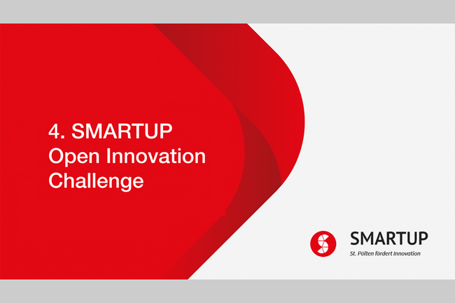 Grafik: 4. SMARTUP Open Innovation Challenge - Logo SMARTUP - St. Pölten fördert Innovation