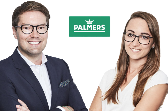 Ralph Hofmann (Marketing und Sales Director) und Frau Lisa Reisenberger (Head of Marketing) von Palmers Textil AG
