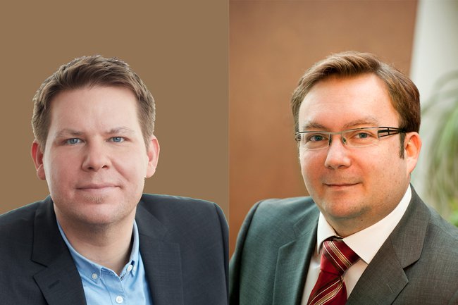 Lehrveranstaltungsleiter Oliver Ellinger und Markus Zinsberger