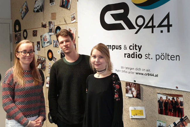 Das Team von Nutrilounge beim Campus Radio