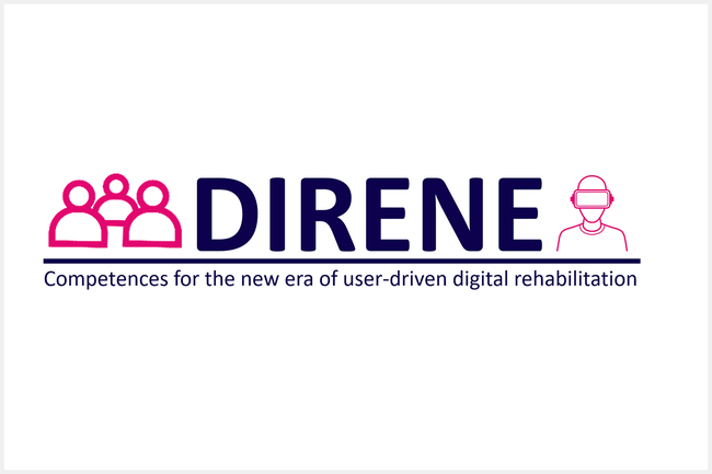Logo DIRENE: Competences for the new era of user-driven digital rehabilitation